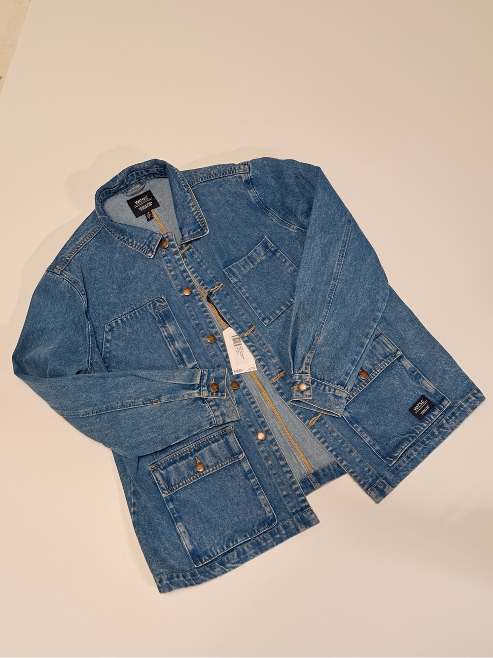Wesc Blue Denim Jacket with Front Pockets